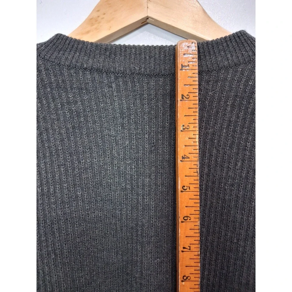 Barbour Scotland Sport Sweater Mens Large Olive Green 100% Wool Patch Pullover